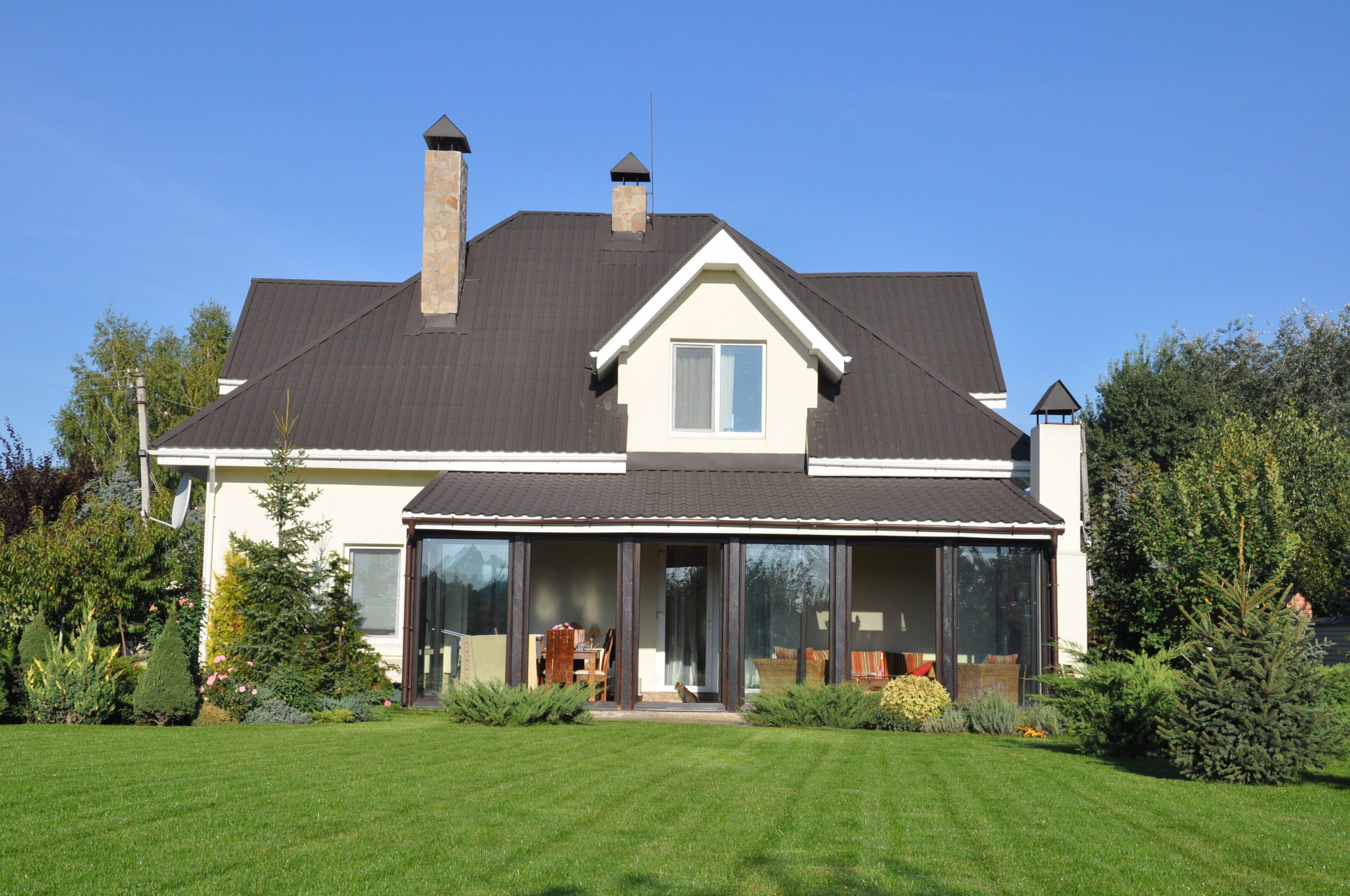 a private house and its garden